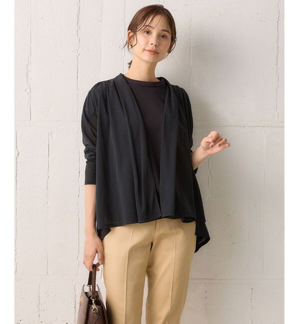 組曲「【WEB限定】シアーツイルジャージーショート カーディガン」|カーディガン|