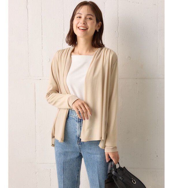 組曲「【WEB限定】シアーツイルジャージーショート カーディガン」|カーディガン|