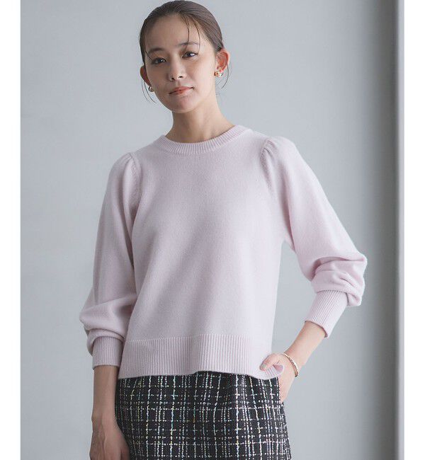 組曲「【8色展開・前後着用可】ウールカシミヤミックス パフスリーブ ニット」|ニット・セーター|ｱｲｽﾋﾟﾝ