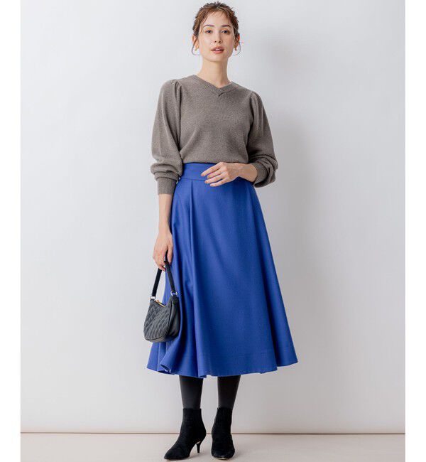 組曲「【8色展開・前後着用可】ウールカシミヤミックス パフスリーブ ニット」|ニット・セーター|