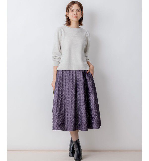 組曲「【8色展開・前後着用可】ウールカシミヤミックス パフスリーブ ニット」|ニット・セーター|