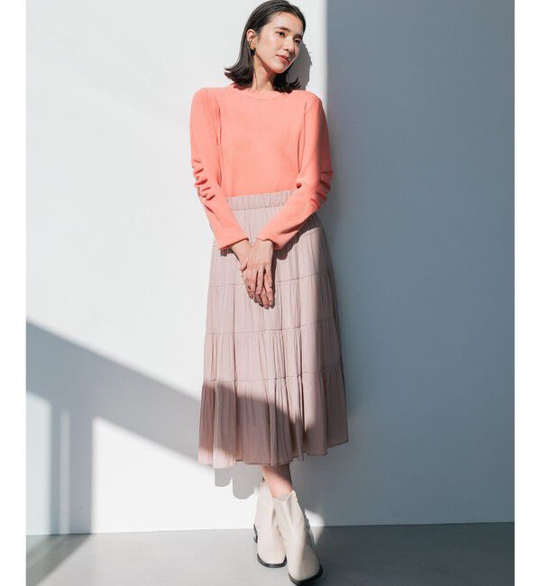 組曲「ギャザーライトデシン ティアードスカート」|スカート|