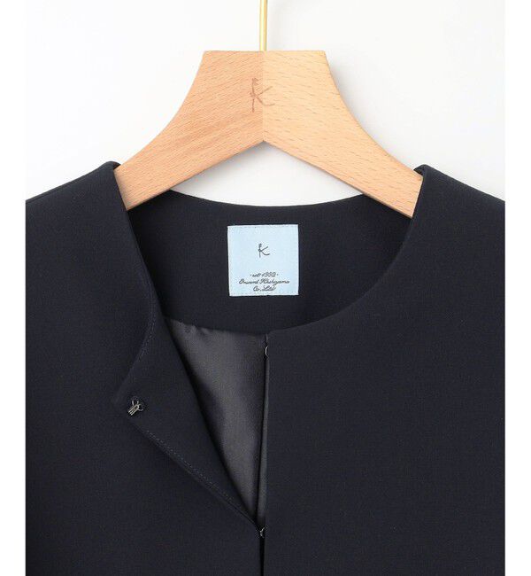 組曲「【WEB限定・KUMIKYOKU NAVY】コンフォータブルドレープ ノーカラージャケット」|ノーカラージャケット|