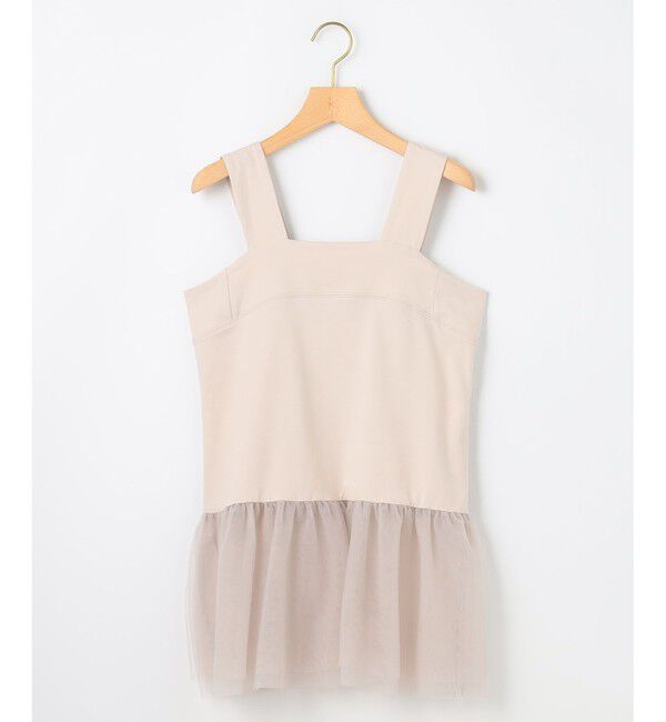 組曲「チュールレイヤードタンク」|タンクトップ|グレージュ系