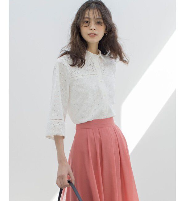 組曲「エンブロイダリーレース襟付 ブラウス」|シャツ・ブラウス|