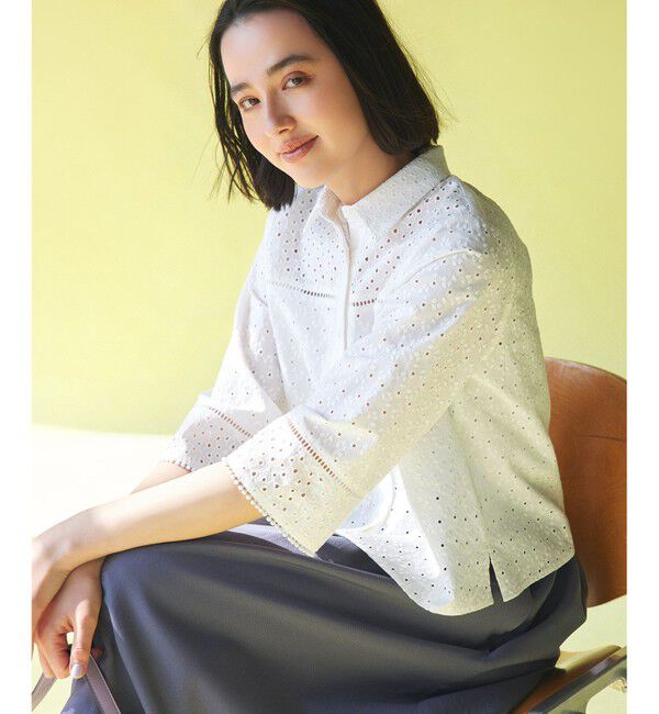 組曲「エンブロイダリーレース襟付 ブラウス」|シャツ・ブラウス|