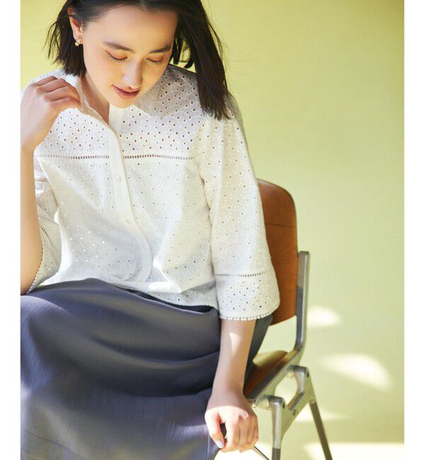 組曲「エンブロイダリーレース襟付 ブラウス」|シャツ・ブラウス|