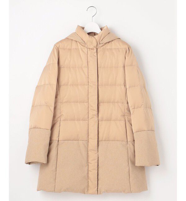 自由区「【撥水加工・洗える】ブライトダウンフード付き ダウンコート」|ダウン|