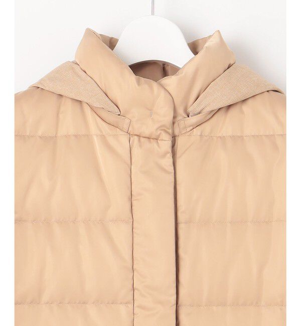 自由区「【撥水加工・洗える】ブライトダウンフード付き ダウンコート」|ダウン|