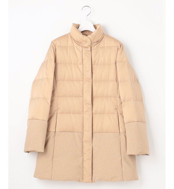 自由区「【撥水加工・洗える】ブライトダウンフード付き ダウンコート」|ダウン|