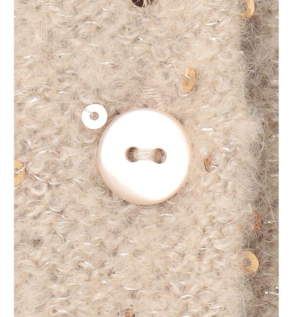 自由区「【アンサンブル対応・洗える】スパンコールニット カーディガン」|カーディガン|