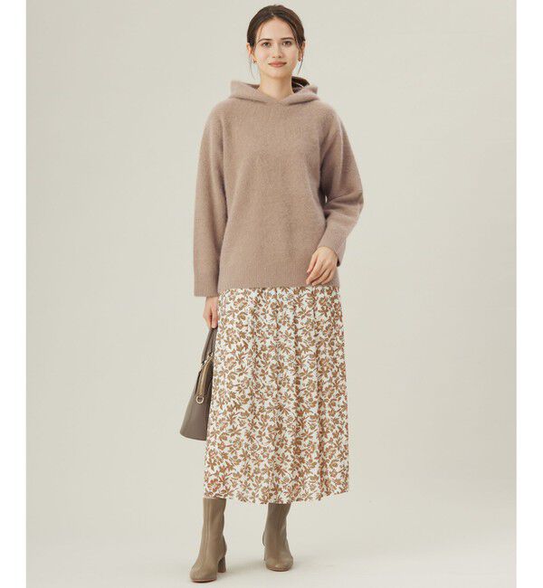 自由区「【カタログ掲載・洗える】スノーフラワープリント スカート」|スカート|