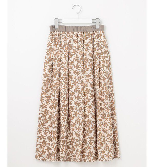 自由区「【カタログ掲載・洗える】スノーフラワープリント スカート」|スカート|