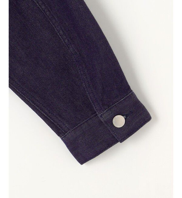 自由区「【洗える】ウスカルデニム襟付き ジャケット」|デニムジャケット|