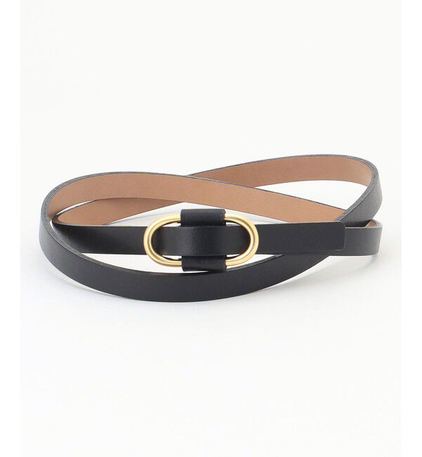 自由区「オーバルスリム ベルト」|ベルト|ブラック