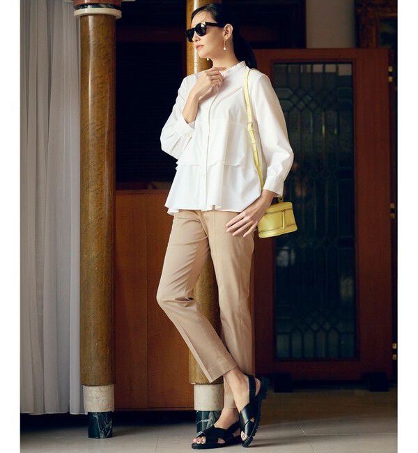 自由区「【洗える】コットンティアード ブラウス」|シャツ・ブラウス|