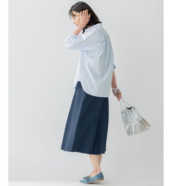 23区「【洗える】テンセルストレッチ フレア ニットスカート」|スカート|