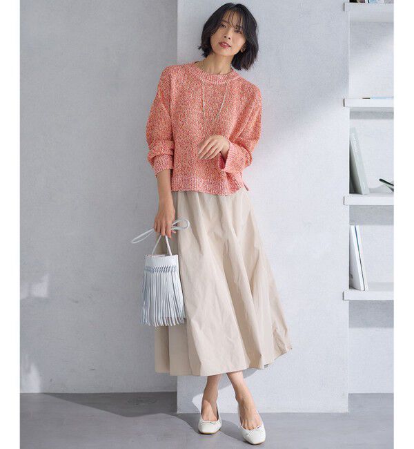 23区「【洗える】ルミエールタフタ フレアスカート」|スカート|