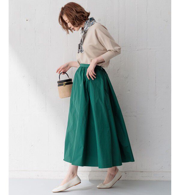 23区「【洗える】ルミエールタフタ フレアスカート」|スカート|