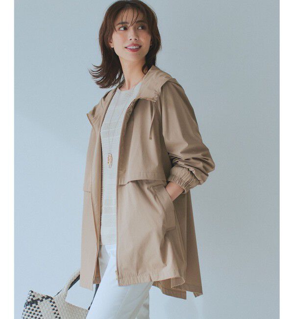 23区「【洗える/撥水加工】ナイロン2WAYストレッチ フーデットアウター」|その他|ブラウン系