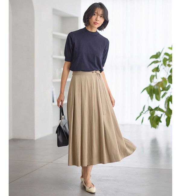 23区「【Oggi4月号掲載/洗える】ブライトツイル タック スカート」|スカート|