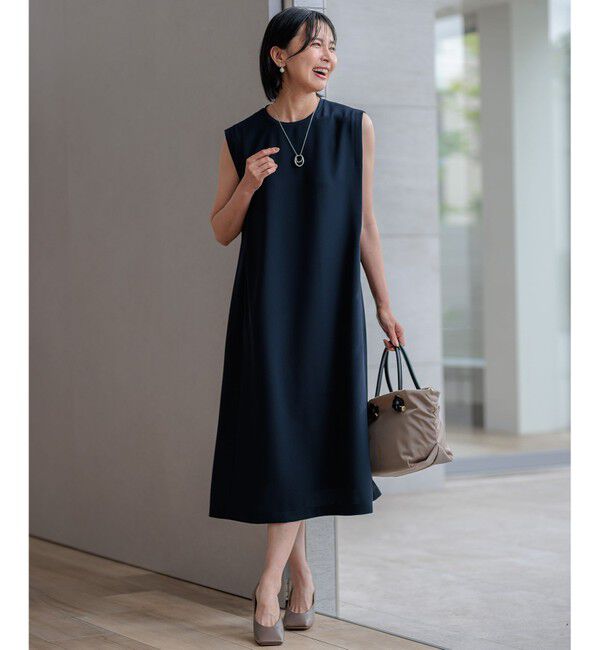 23区「【洗える】ストレッチジョーゼット ワンピース」|ワンピース|