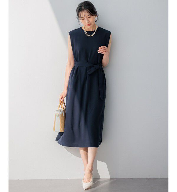 23区「【洗える】ストレッチジョーゼット ワンピース」|ワンピース|