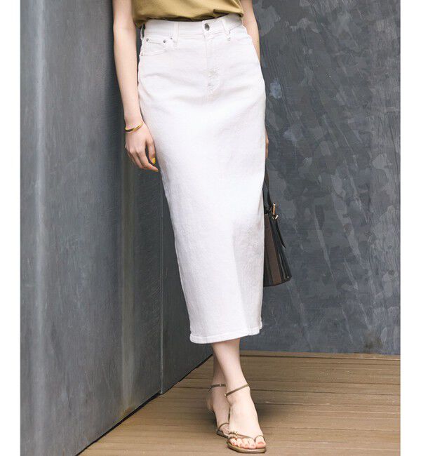 23区「【Oggi3月号掲載/新色追加/洗える】23区DENIM ストレッチ デニムスカート」|スカート|ホワイト系