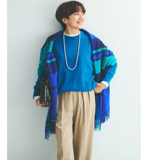 23区「カシミヤ チェック ストール」|ストール|