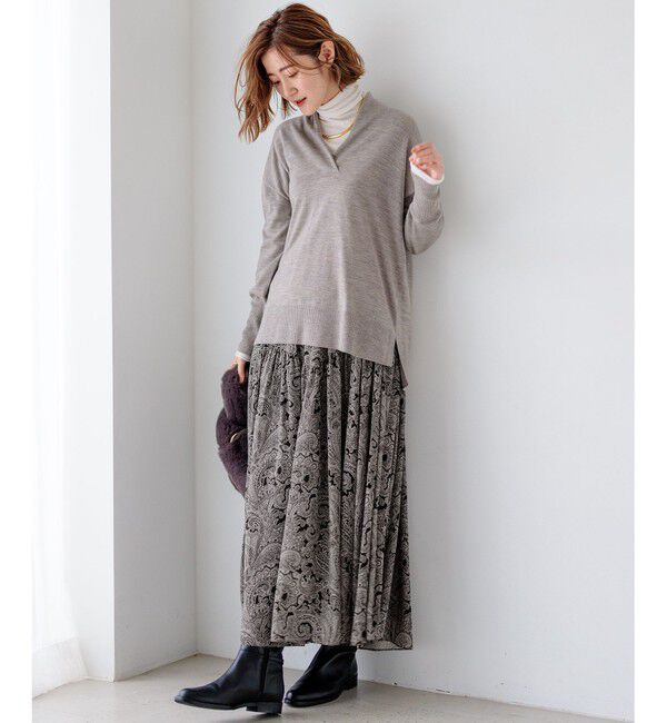 23区「Ratti ペイズリープリント ティアード スカート」|スカート|