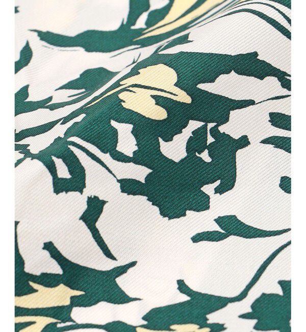 23区「ニュアンスフラワー プリント シルク スカーフ」|バンダナ・スカーフ|