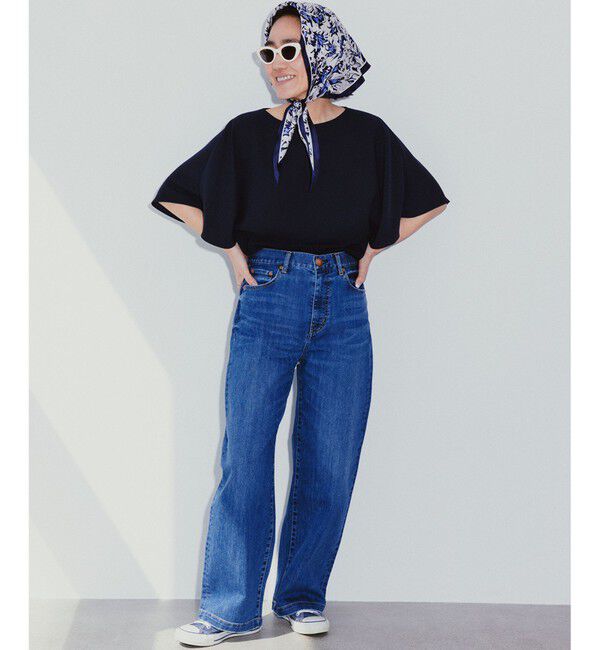 23区「ニュアンスフラワー プリント シルク スカーフ」|バンダナ・スカーフ|