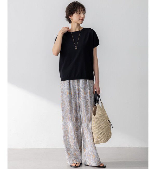 23区「【新色追加/洗える】レーヨンポリエステルストレッチ プルオーバー ニット」|ニット・セーター|