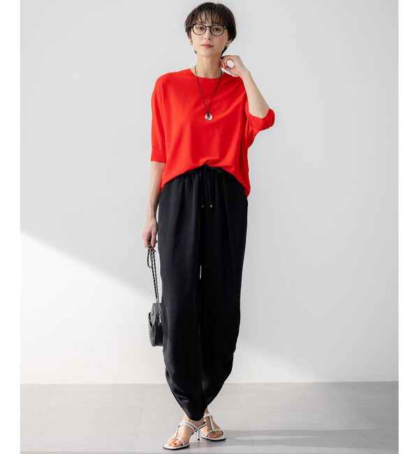 23区「【接触冷感/洗える】フィブリルツイル シャーリング パンツ」|その他|