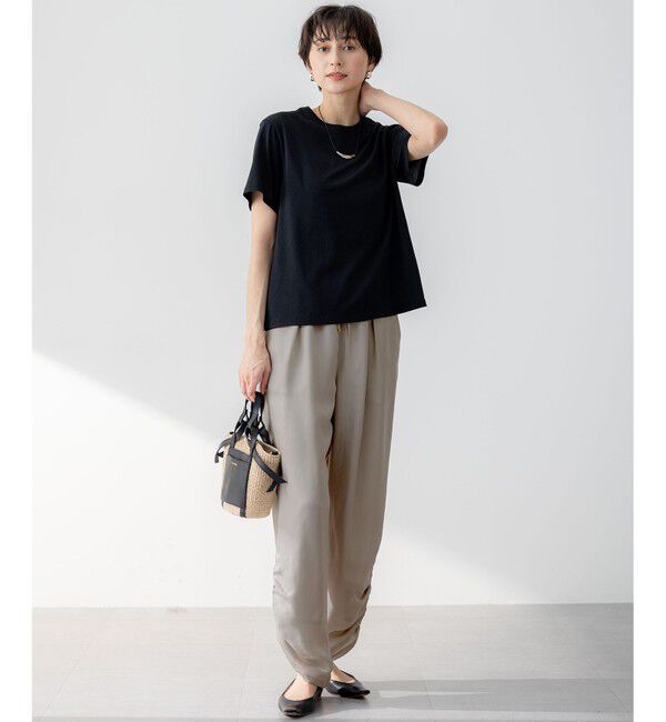 23区「【接触冷感/洗える】フィブリルツイル シャーリング パンツ」|その他|