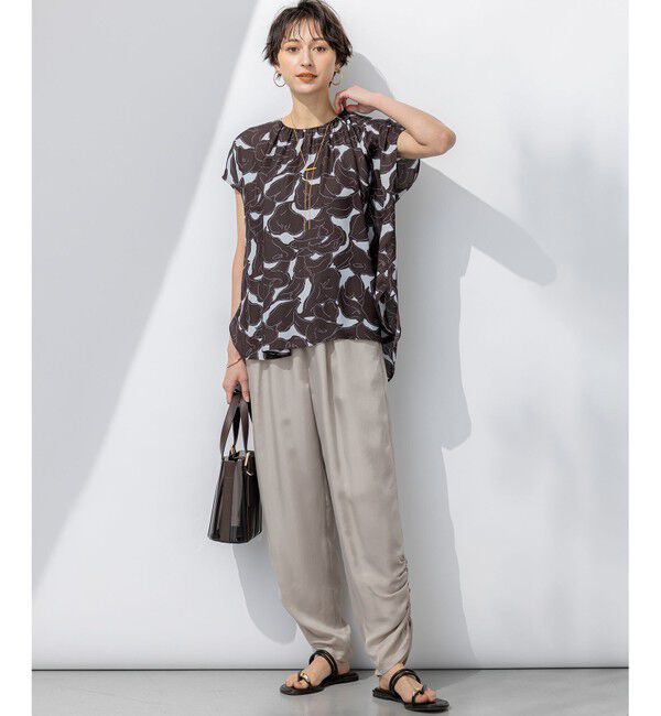 23区「【接触冷感/洗える】フィブリルツイル シャーリング パンツ」|その他|