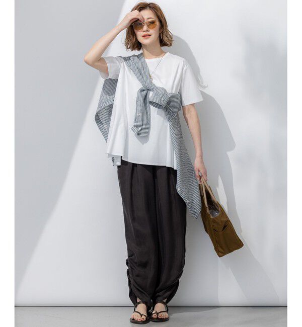 23区「【接触冷感/洗える】フィブリルツイル シャーリング パンツ」|その他|