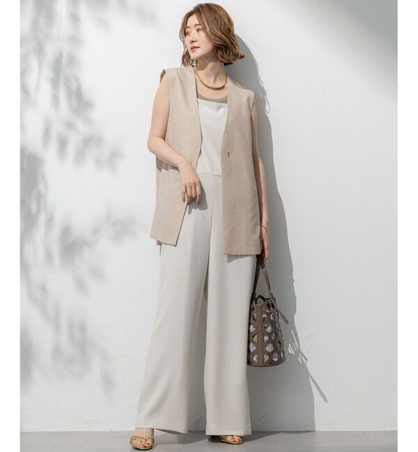 23区「【洗える】トリアセスラブストレッチ ジレ」|その他|