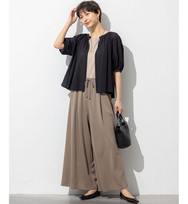 23区「【洗える】クリアトリコットジャージー ティアードデザイン カットソー」|Tシャツ・カットソー|