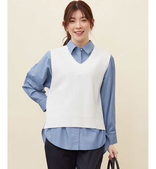 any SiS「【前後着用可】2WAYニット ベスト」|ベスト・ジレ|オフ