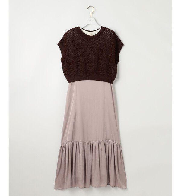 ANY SIS「【貴島明日香さんコラボ・3点セット】メッシュ ニット&times;キャミ ワンピース」|スーツ|