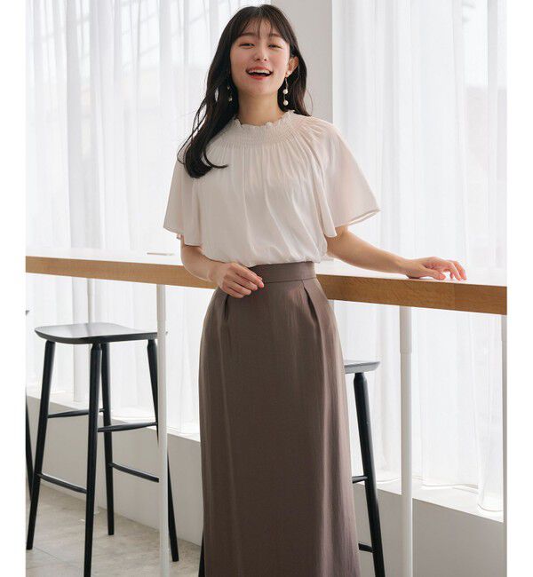 any SiS「【洗える】カッセンシャーリング ブラウス」|シャツ・ブラウス|