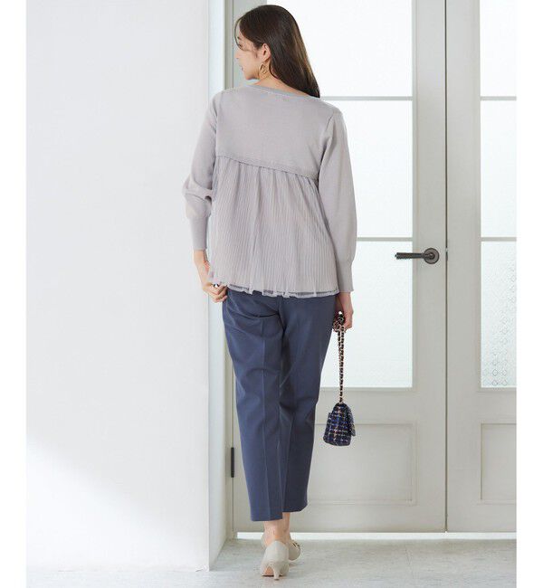 ANY SIS「【WEB・一部店舗限定】バックチュールコンビ ニット」|ニット・セーター|