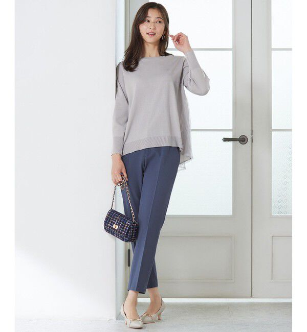 ANY SIS「【WEB・一部店舗限定】バックチュールコンビ ニット」|ニット・セーター|