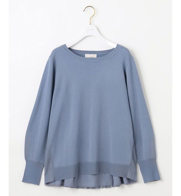 ANY SIS「【WEB・一部店舗限定】バックチュールコンビ ニット」|ニット・セーター|