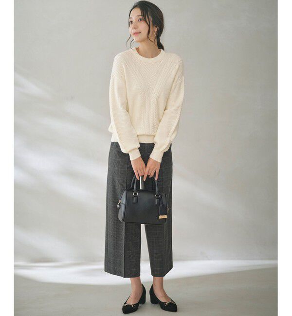 any SiS「【洗える】フロントケーブルポイントアンゴラブレンド ニット」|ニット・セーター|