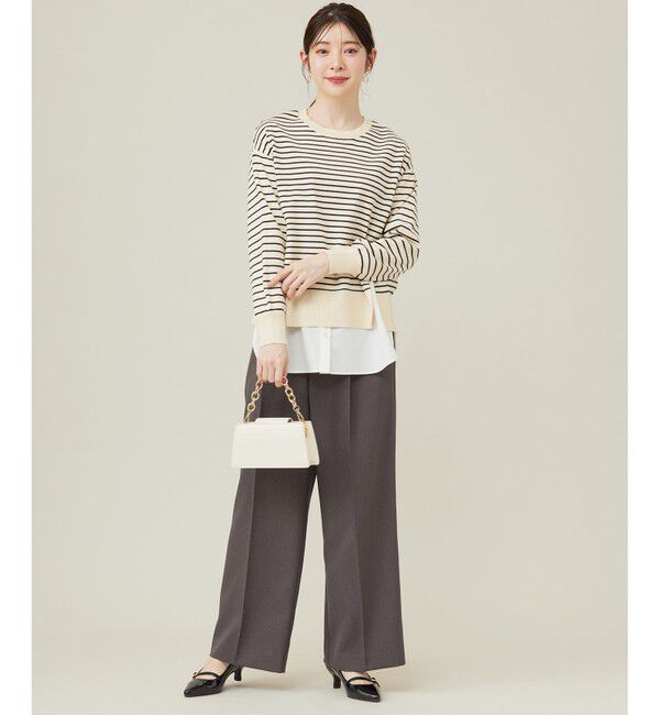 any SiS「【BAILA12月号掲載・貴島明日香さんコラボ】ハイカットリターン ワイドパンツ」|その他|