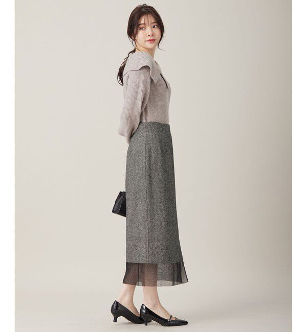 any SiS「シアーコンビヘリンボーン スカート」|スカート|