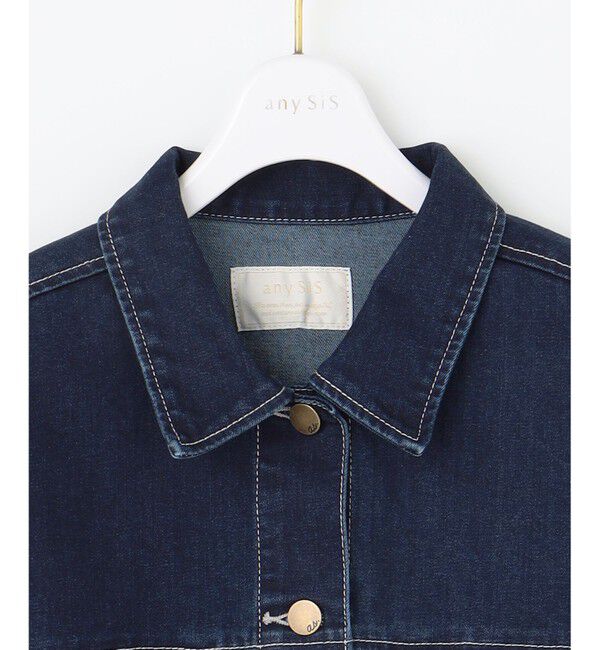 any SiS「【洗える】ストレッチライトデニム ジャケット」|デニムジャケット|