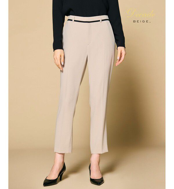 BEIGE,「【洗える】CINDY / クロップドパンツ」|その他|Sand &times; Black